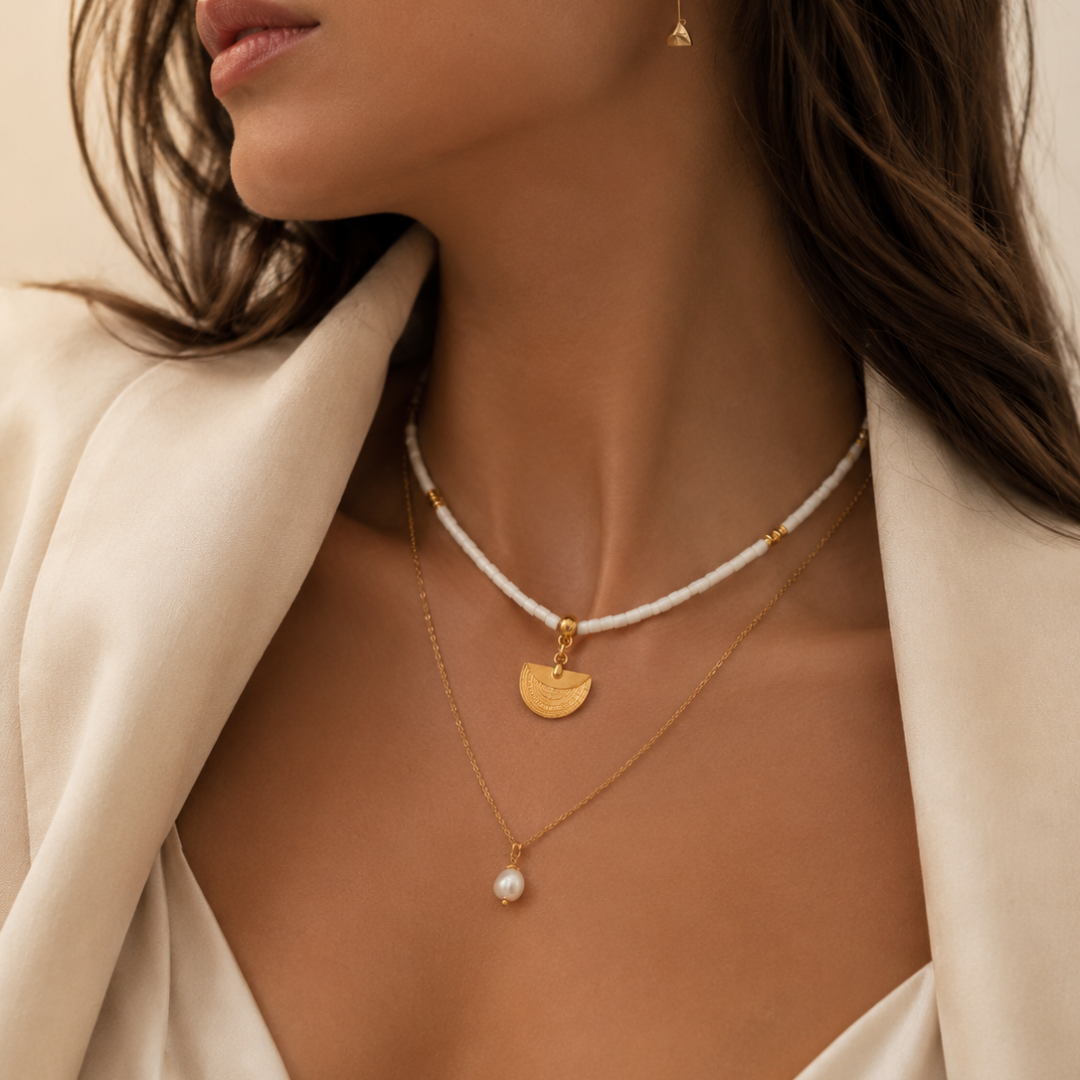 COLLAR DUO PASIONARIA Collar Empoderada Nácar