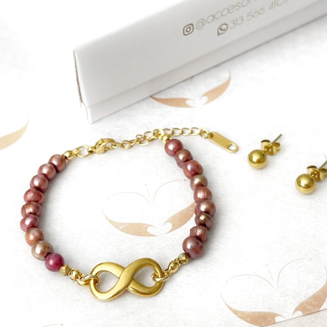 Pulsera Infinito perla