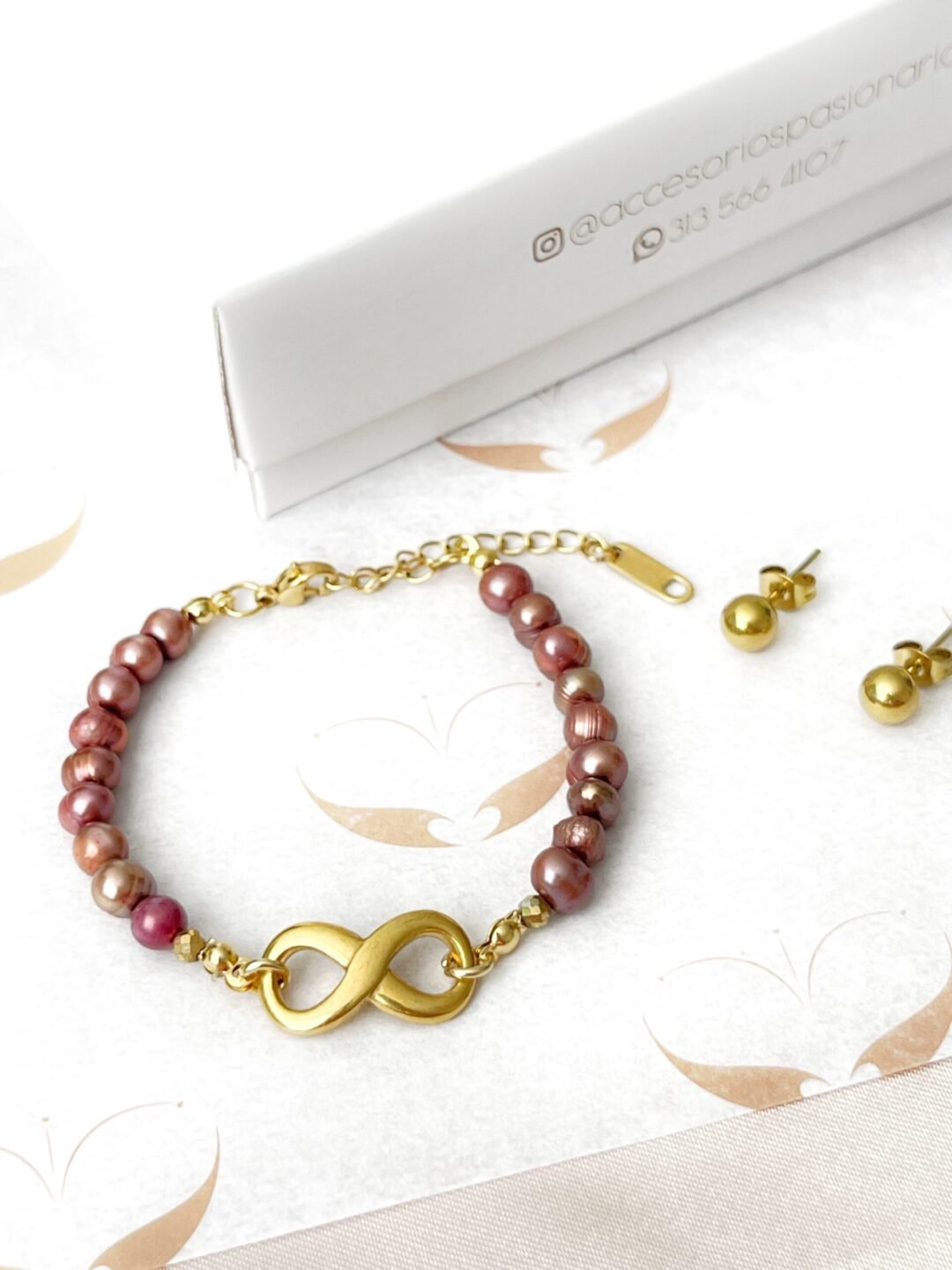 Pulsera Infinito perla