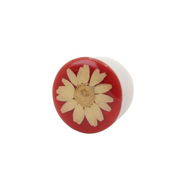 Popsocket rojo flor natural