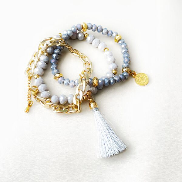 Trio de pulseras Cristal