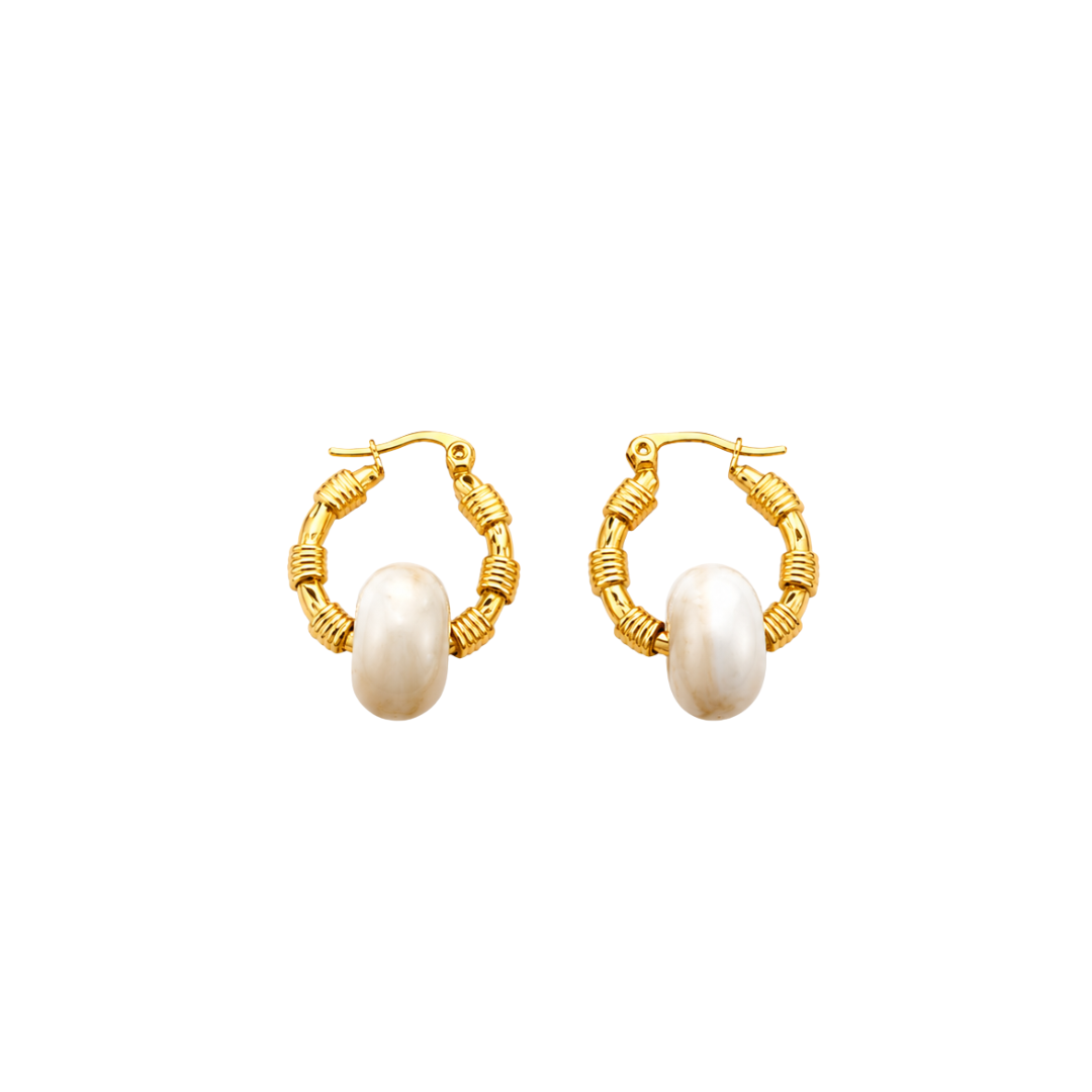 Aretes vita, acero inoxidable
