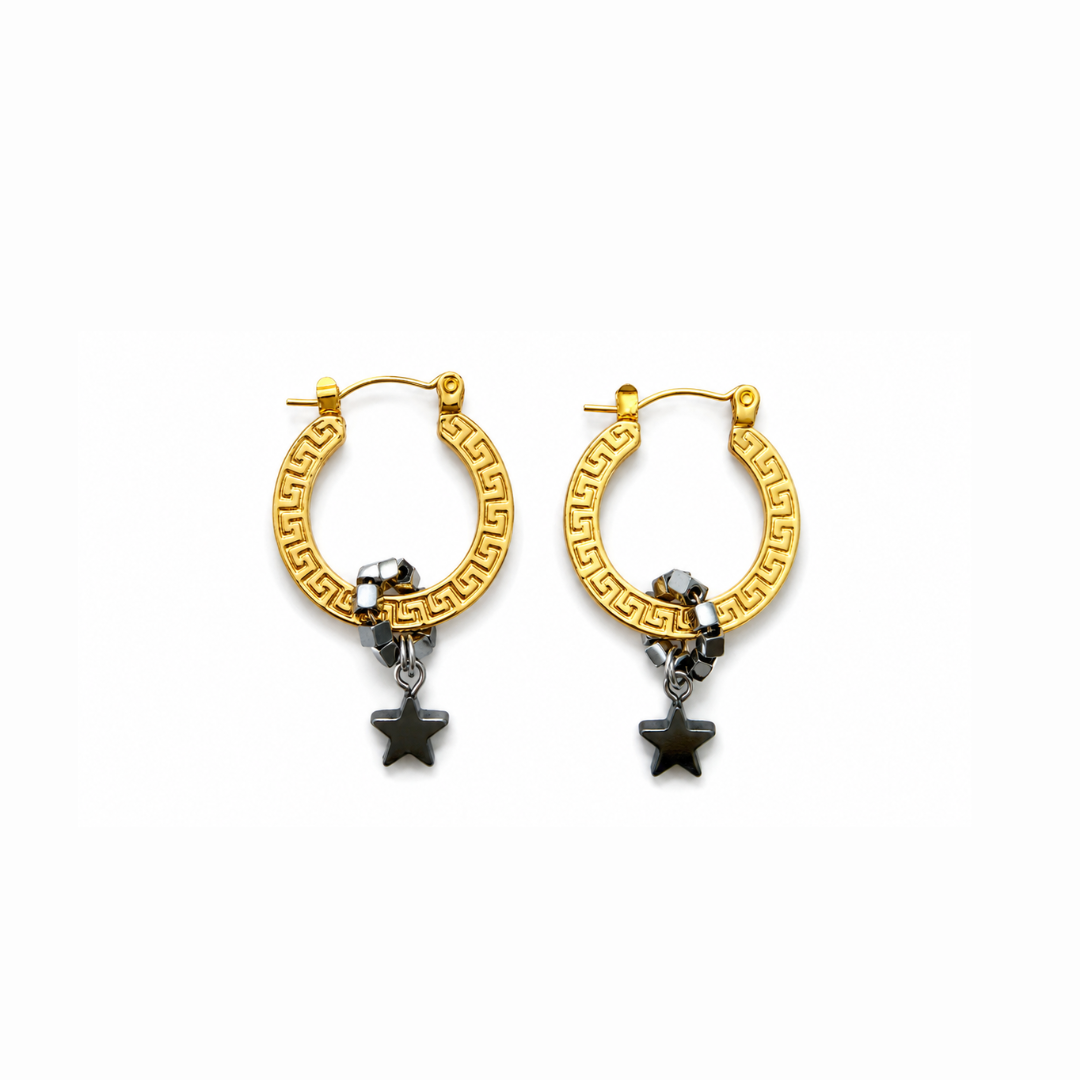Aretes Aria, acero inoxidable