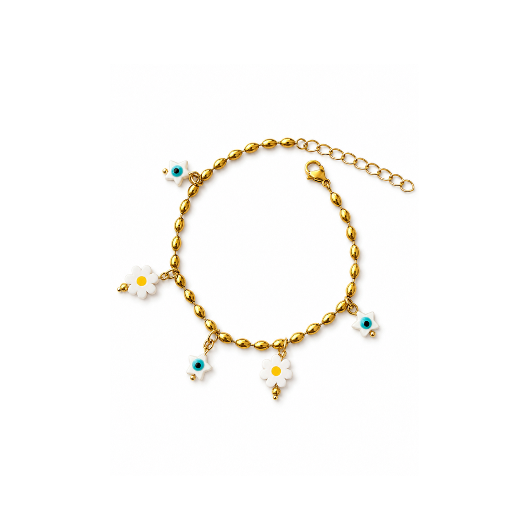 Pulsera Sueños, acero inoxidable con oro de 18k, Pasionaria (2) Pulsera Sueños-acero-inoxidable-con-oro-de-18k-Pasionaria-