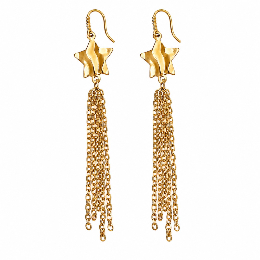 aretes fugaz en acero inoxidable