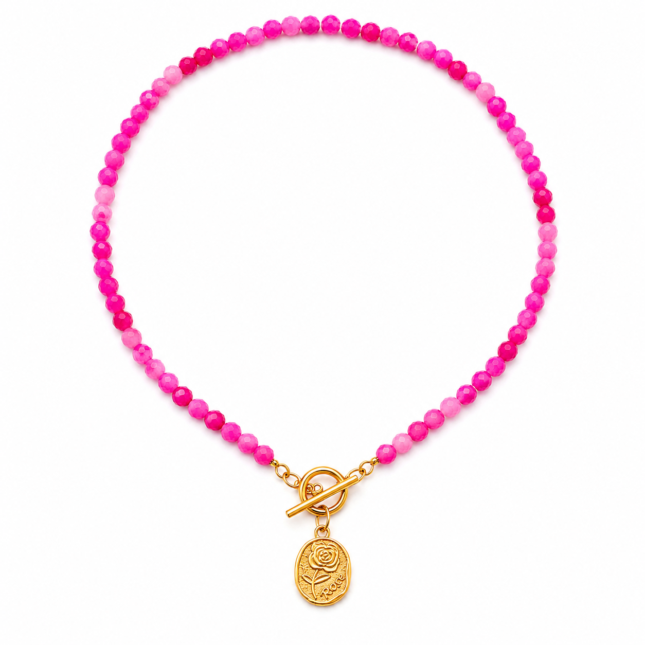 Collar ágatas fucsia Collar ágatas fucsia