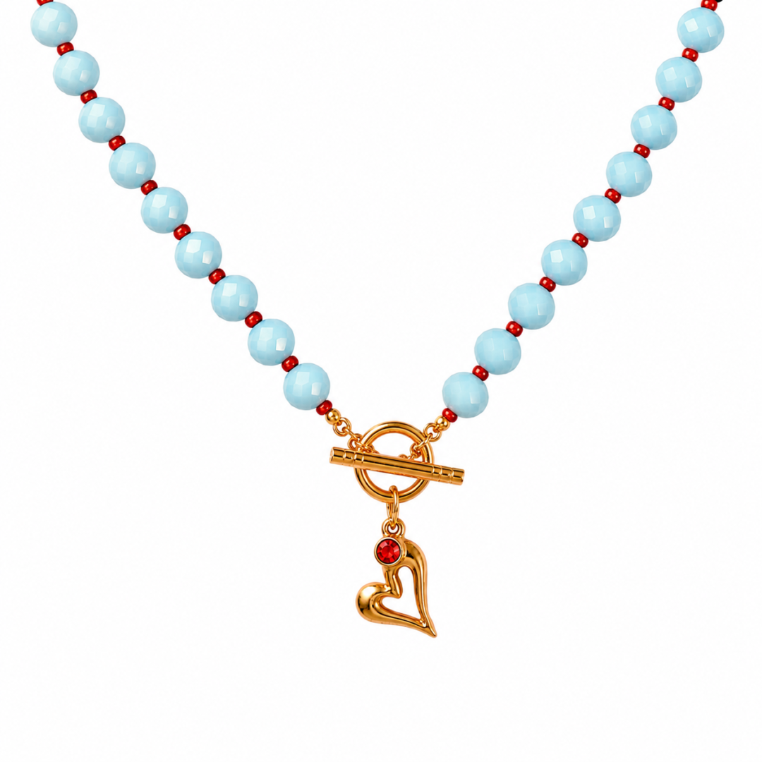 Collar amor amor Collar-amor-amor- acero inoxidable con baño de oro de 18k, Pasionaria accesorios