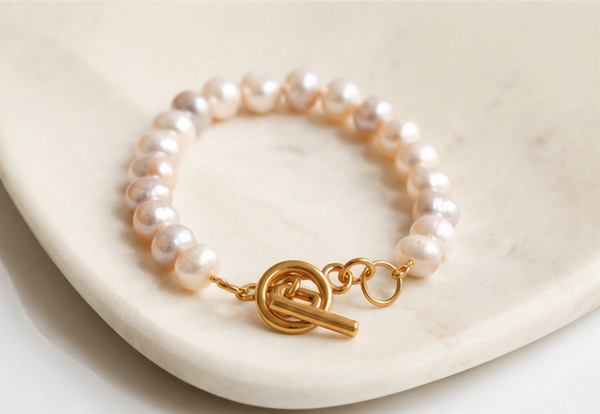 Pulsera perlas 4 Perla lila