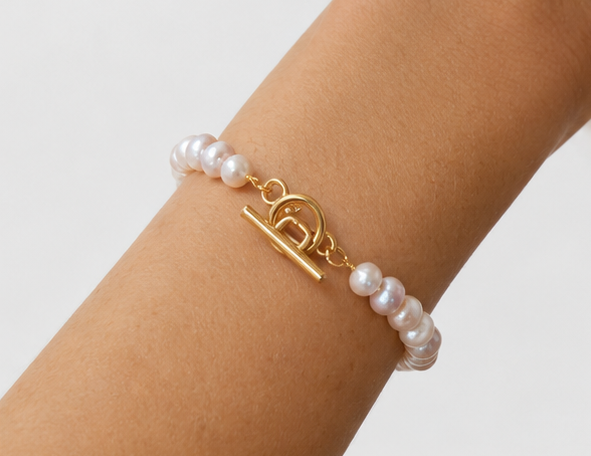 perlas 2 pulsera Perla lila