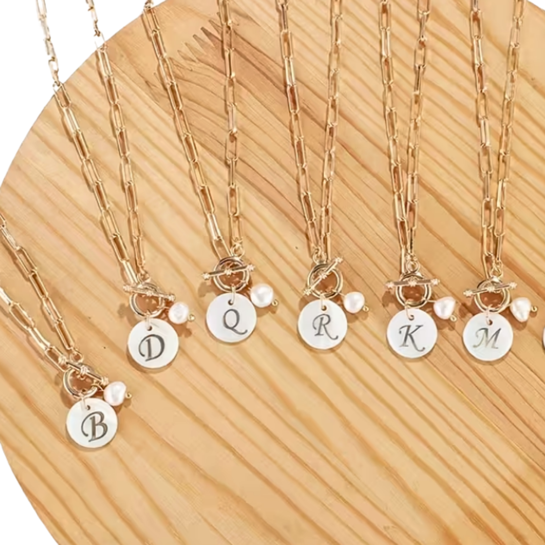 LETRAS EN NÁCAR INICIALES cursiva, personalizado