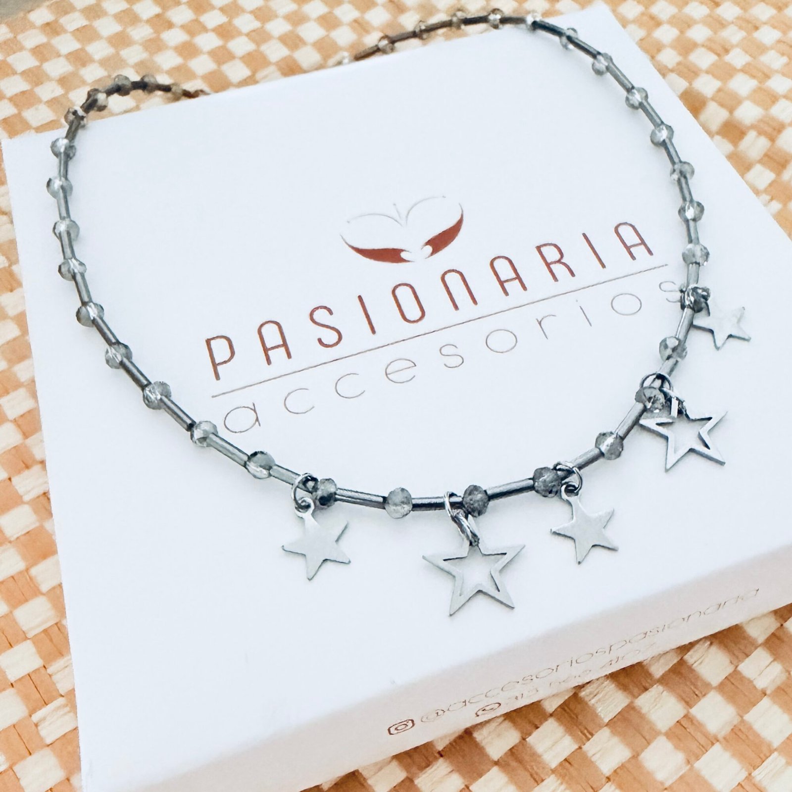 Collar estrellas plata