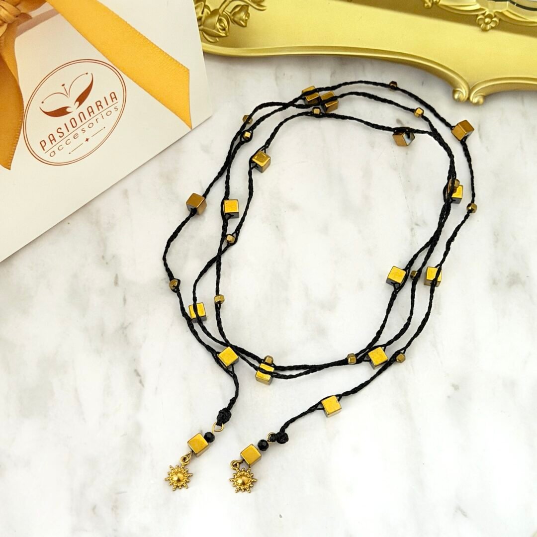 Collar Mil vueltas hematitas