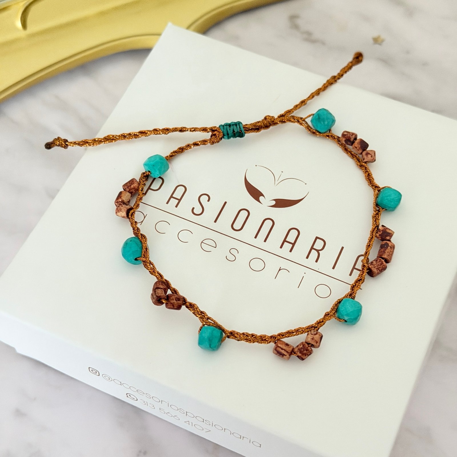 Tobillera Turquesa Boho