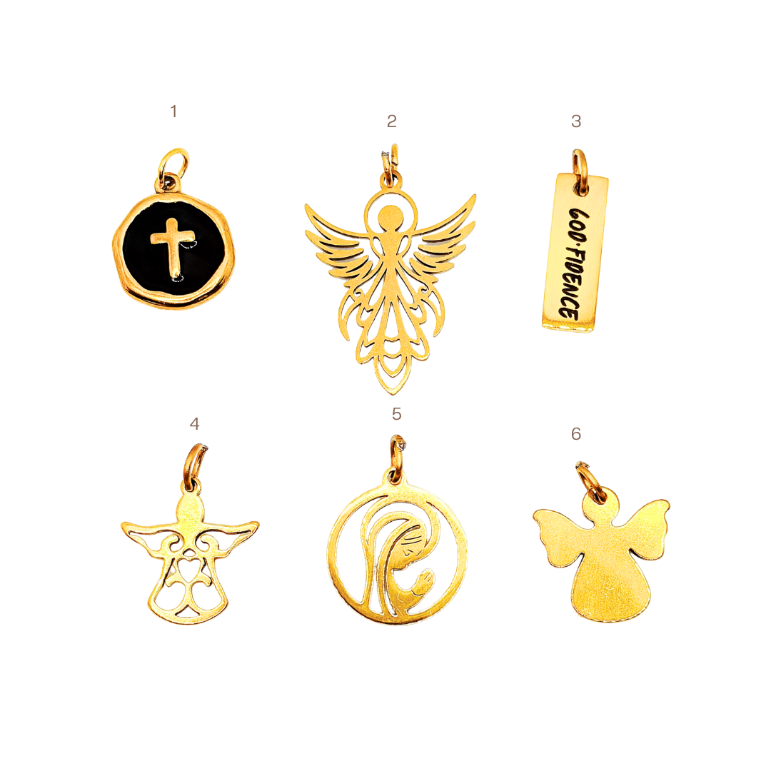 Charms ángeles y virgen